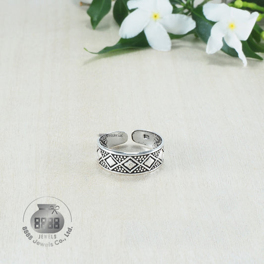 Square Sterling Silver Toe Ring 062003