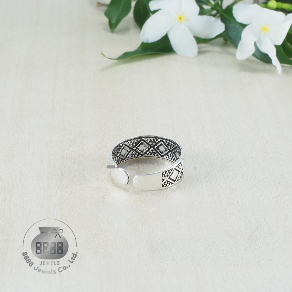 Square Sterling Silver Toe Ring 062003