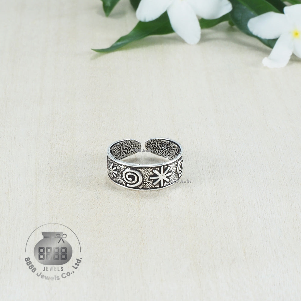 Shell and Star Fish Sterling Silver Toe Ring 062004