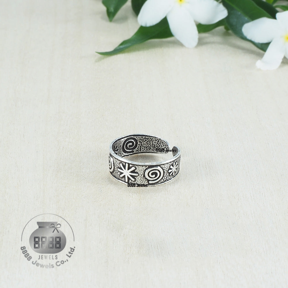 Shell and Star Fish Sterling Silver Toe Ring 062004