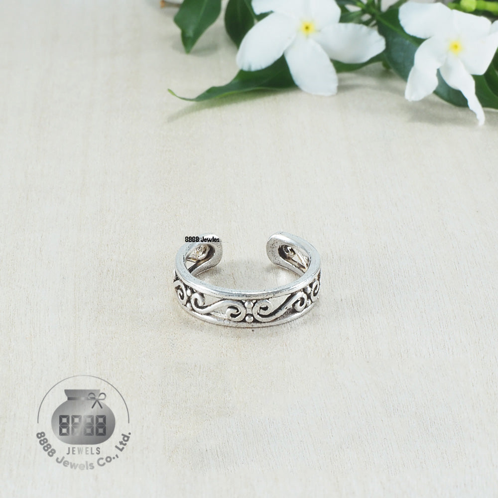 Wave Sterling Silver Toe Ring 062006