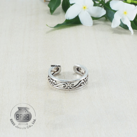 Wave Sterling Silver Toe Ring 062006