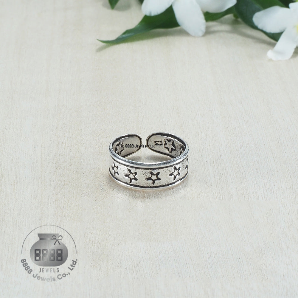 Star Sterling Silver Toe Ring 062011
