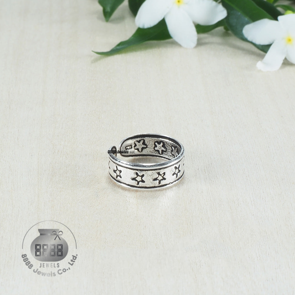 Star Sterling Silver Toe Ring 062011