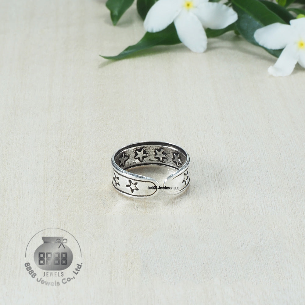 Star Sterling Silver Toe Ring 062011