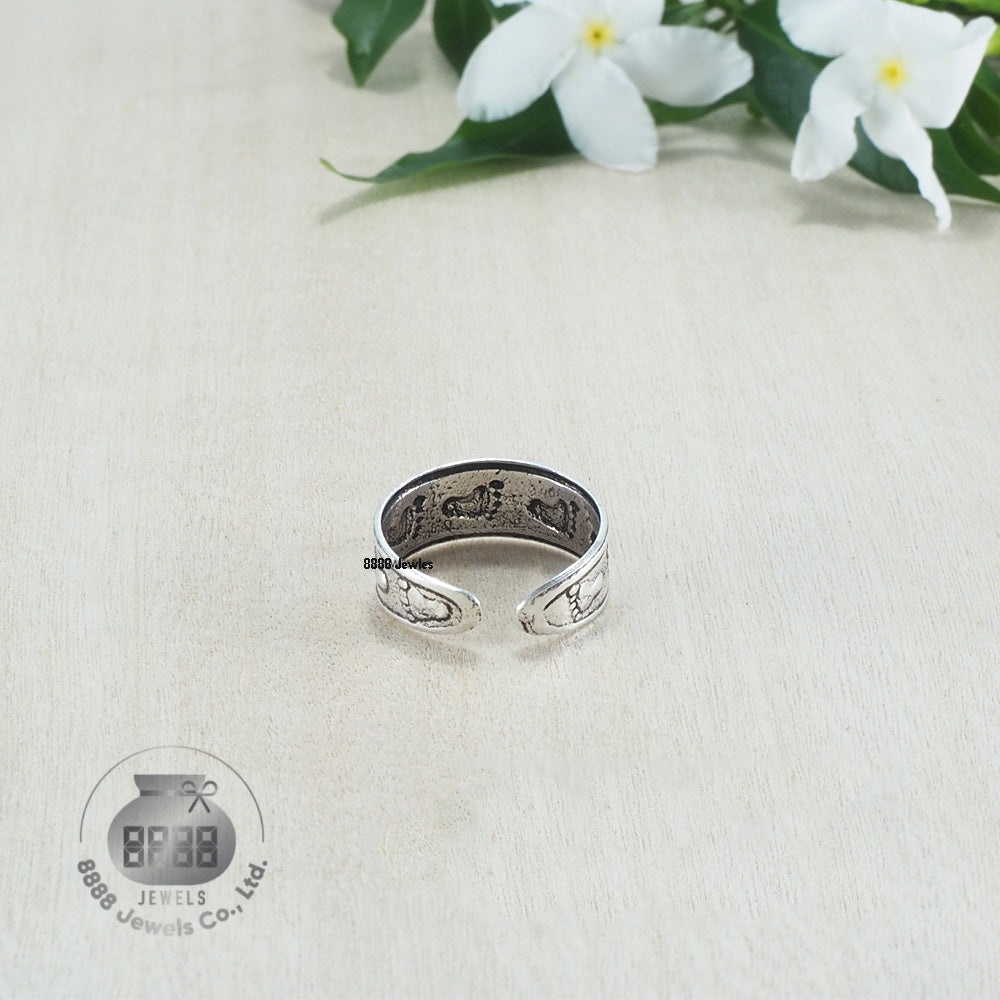 Foot Sterling Silver Toe Ring 062012