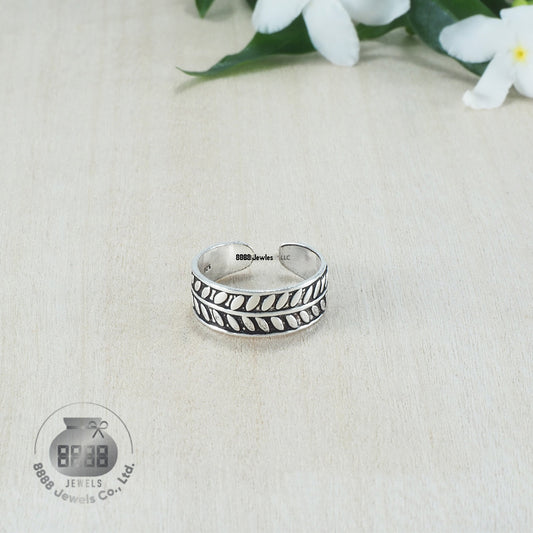 Leaf Sterling Silver Toe Ring 062015