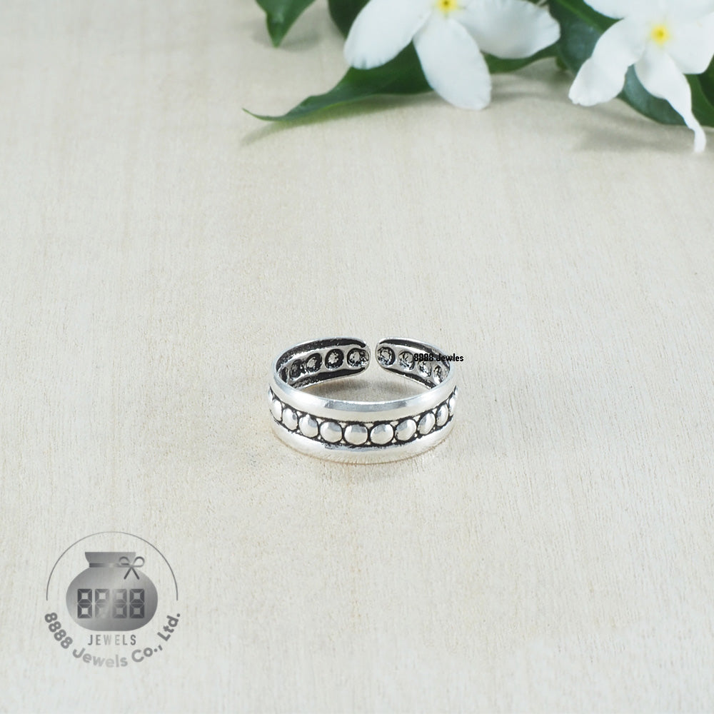 Bead Sterling Silver Toe Ring 062016