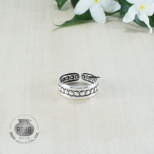 Bead Sterling Silver Toe Ring 062016