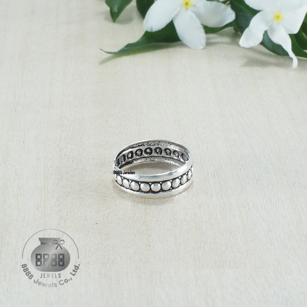 Bead Sterling Silver Toe Ring 062016