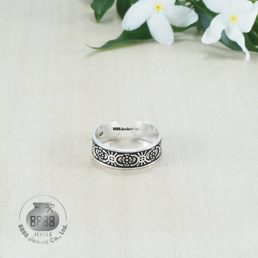 Pattern Sterling Silver Toe Ring 062017