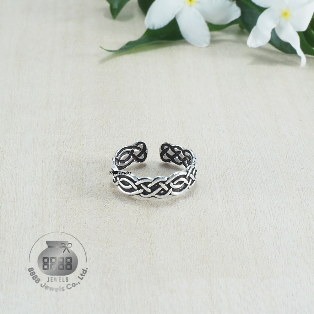 Twist Sterling Silver Toe Ring 062020