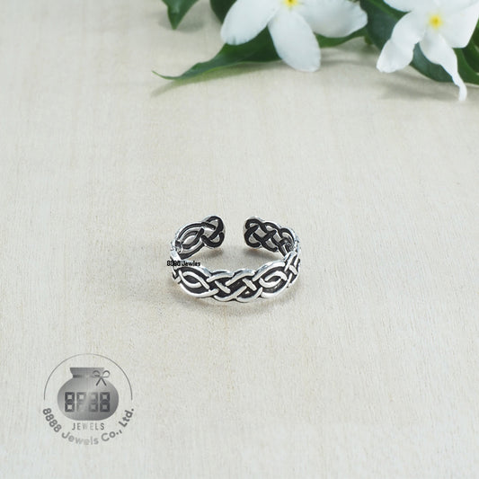 Twist Sterling Silver Toe Ring 062020