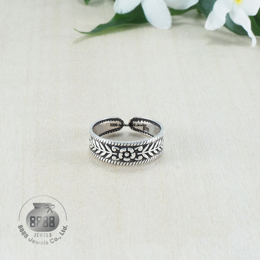 Flower Sterling Silver Toe Ring 062021