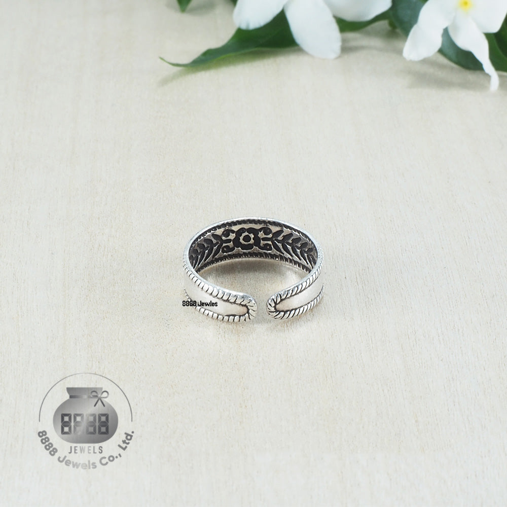 Flower Sterling Silver Toe Ring 062021