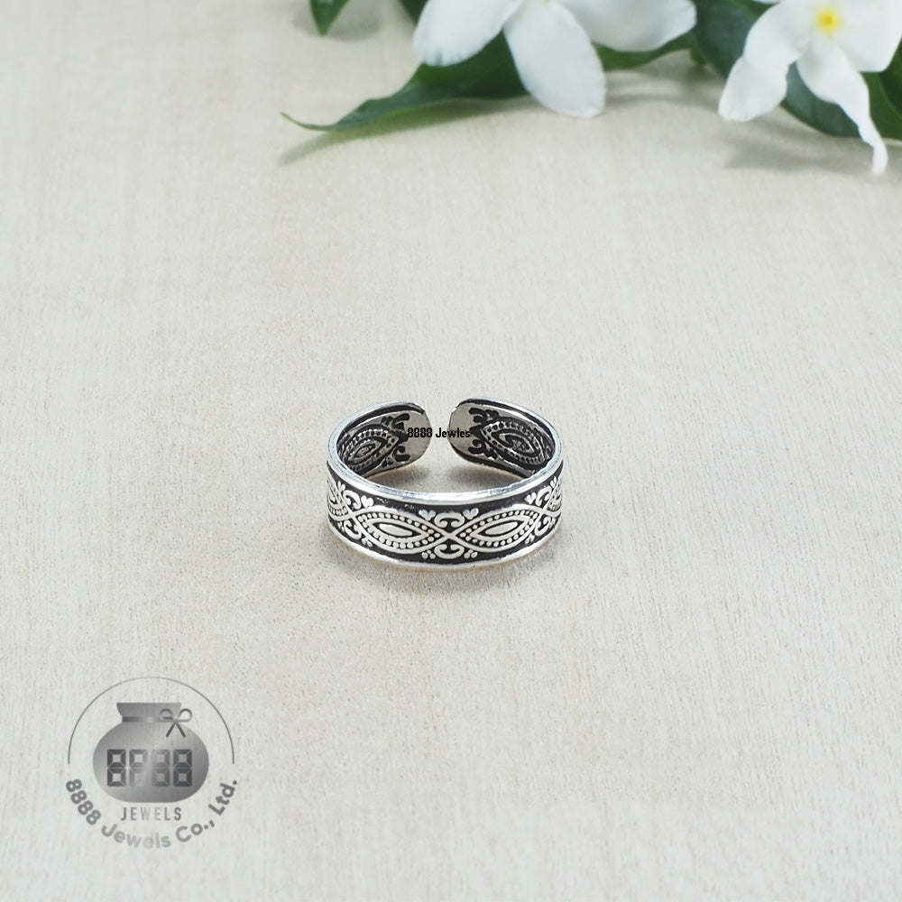 Pattern Sterling Silver Toe Ring 062022