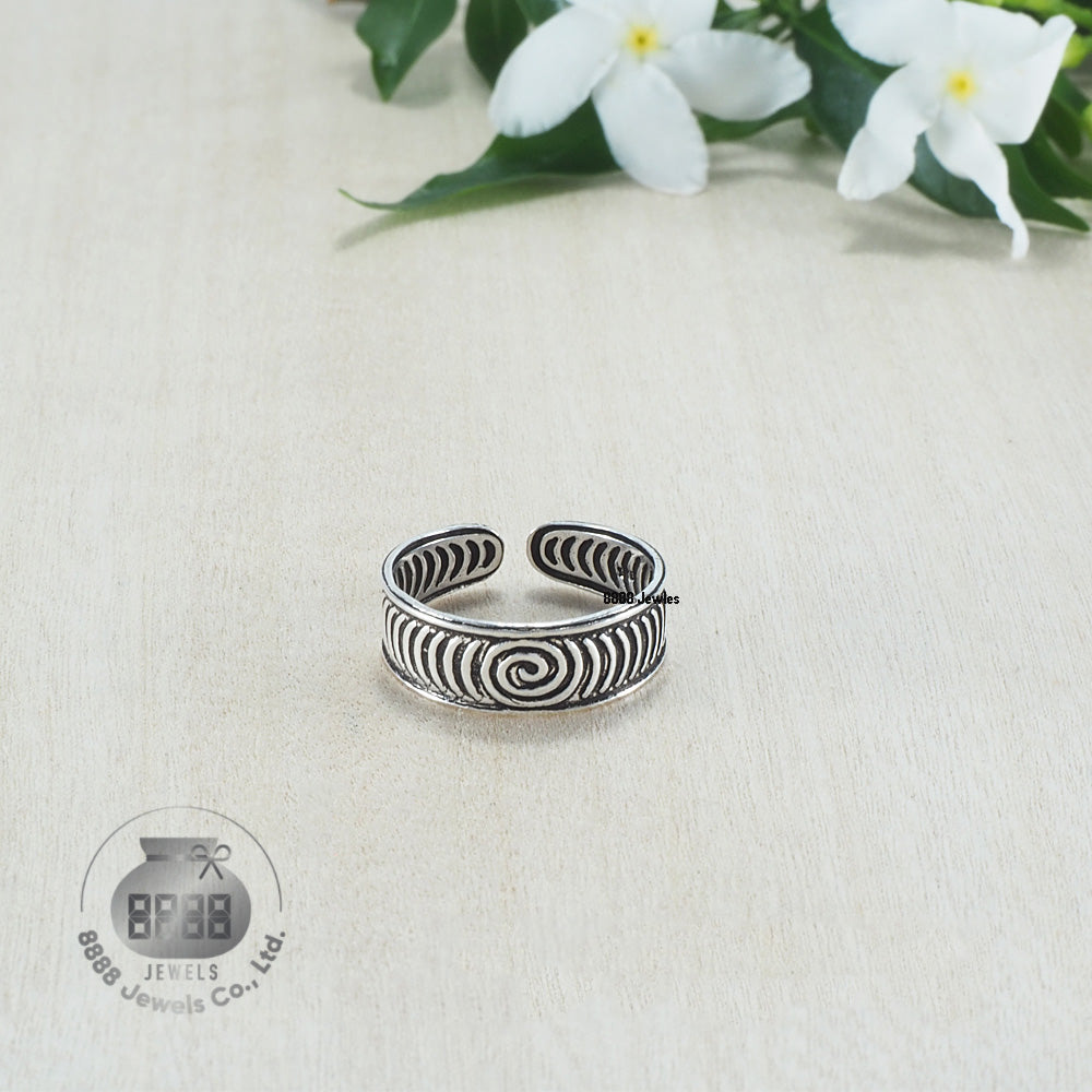 Spiral Sterling Silver Toe Ring 062023