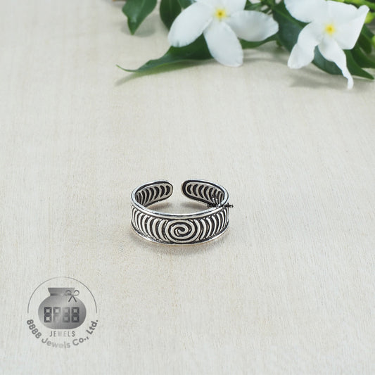 Spiral Sterling Silver Toe Ring 062023