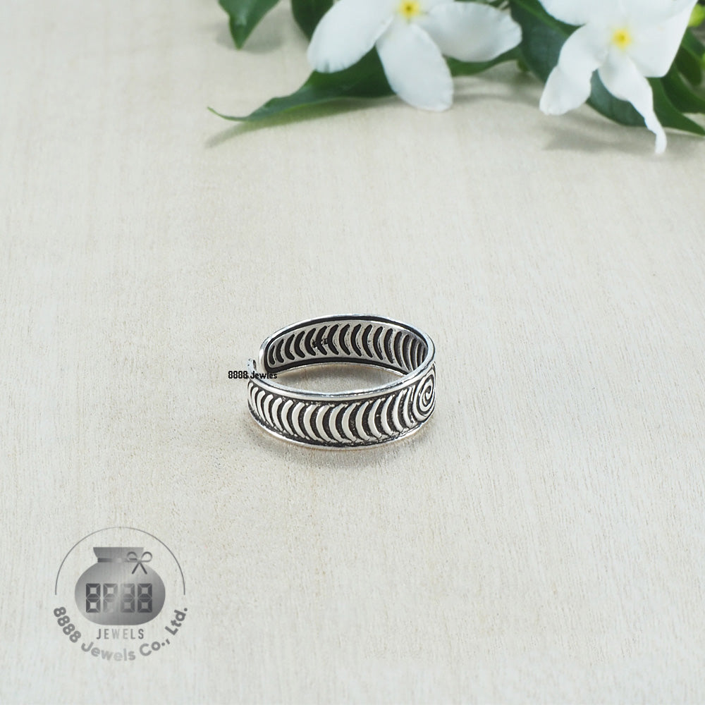 Spiral Sterling Silver Toe Ring 062023