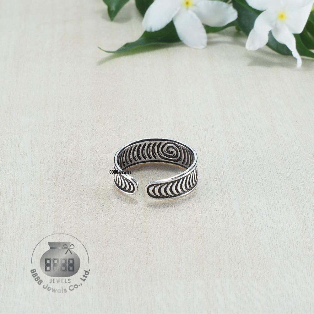 Spiral Sterling Silver Toe Ring 062023