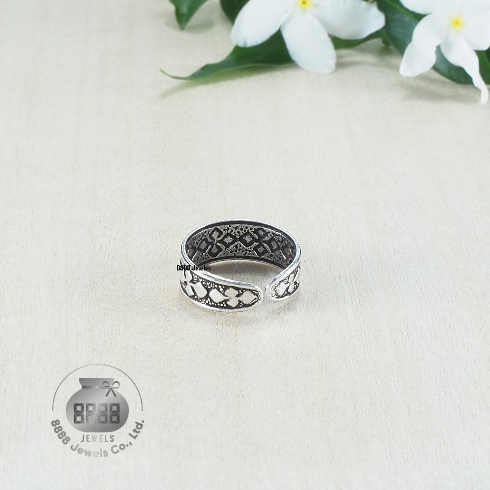 Pattern Sterling Silver Toe Ring 062024