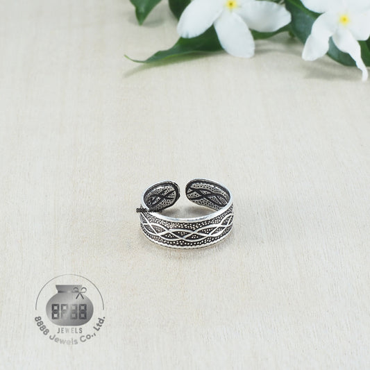 Twist Pattern Sterling Silver Toe Ring 062026
