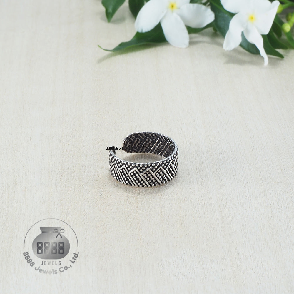 Dot Pattern Sterling Silver Toe Ring 062027