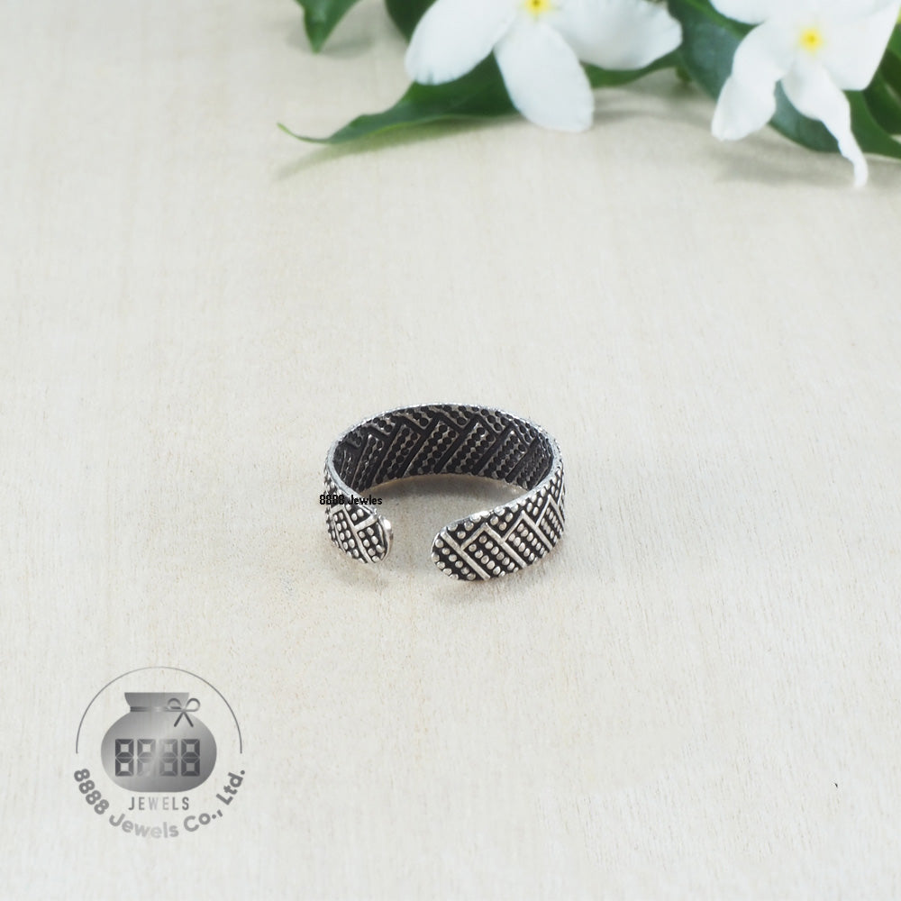 Dot Pattern Sterling Silver Toe Ring 062027