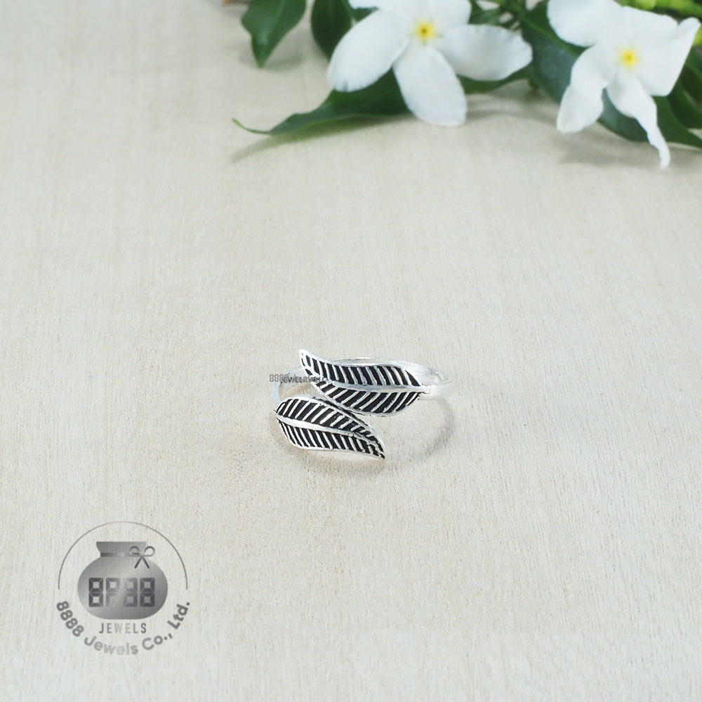 Leaf Sterling Silver Toe Ring 062030