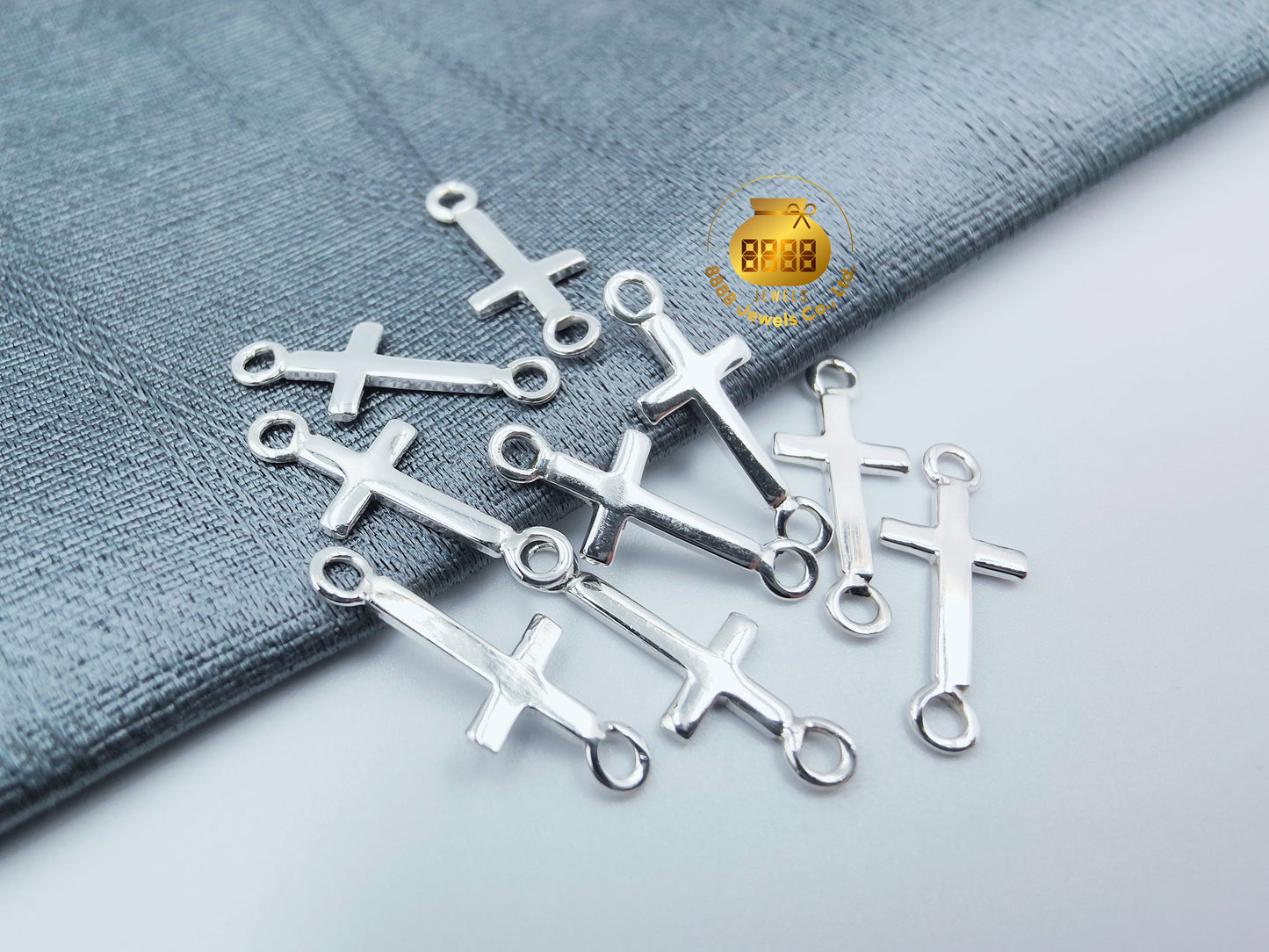 925 Sterling Silver Cross Link